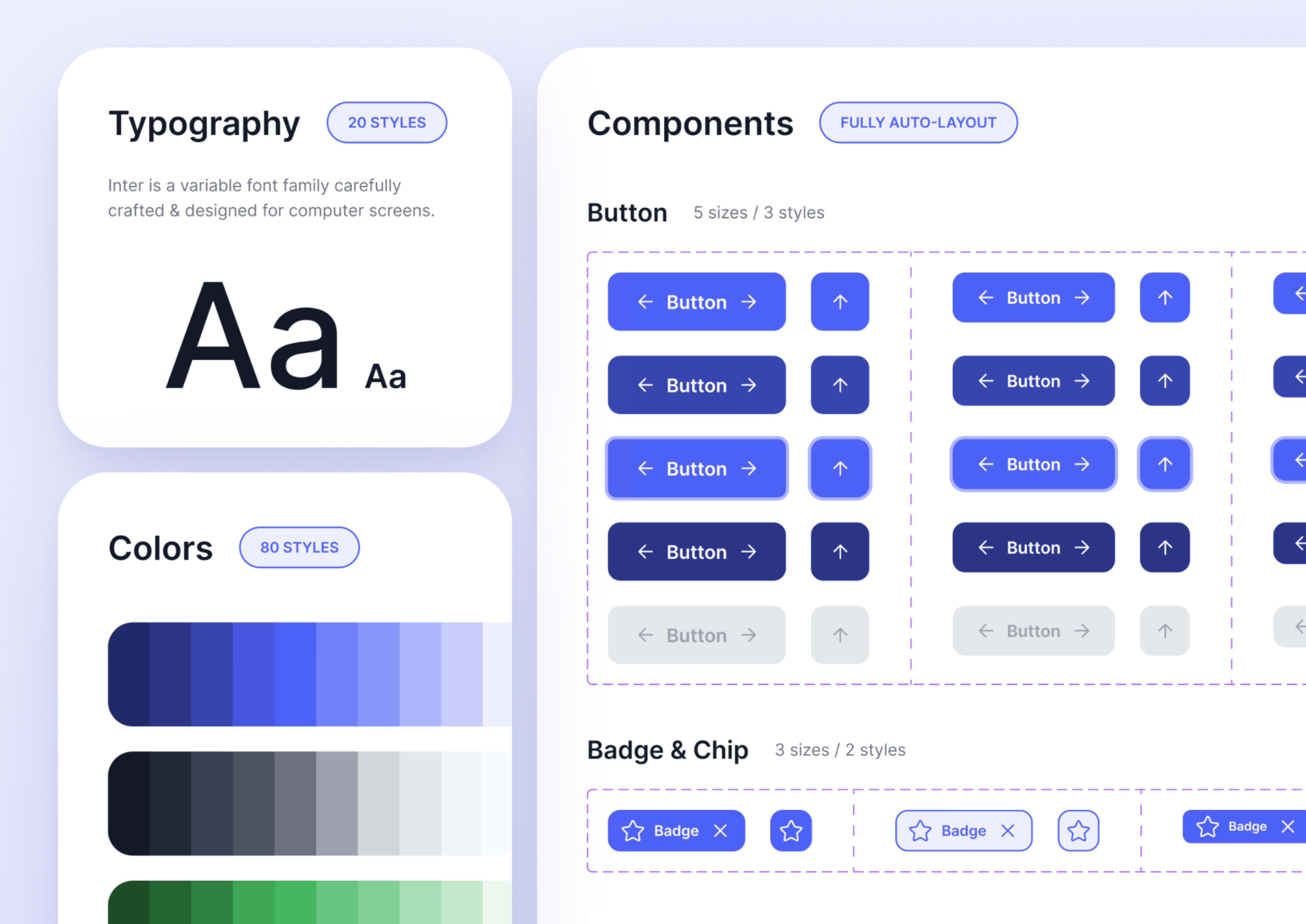 Reusable UI component library in design system for consistent product interface development